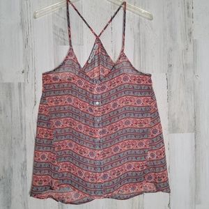 Pink and blue cami top‎